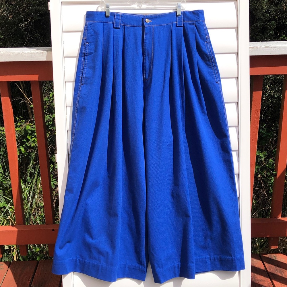 FARM Rio Royal Blue Extra Wide Leg pants